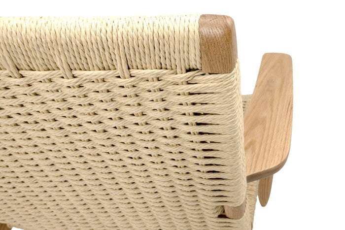 【即納】9297 ラウンジチェア レッドオーク ブラウン ブラック ペーパーコードナチュラル W69xD80xH76 sh34 AH56 e-comfort デザイナーズ ジェネリック家具 リプロダクト  kwg-ch92976t8aの画像