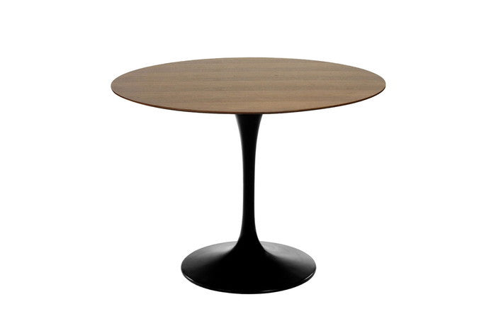 チューリップ ダイニング テーブル ウッド 直径100 ウォールナット オーク ブラック 直径100xH72 e-comfort デザイナーズ ジェネリック家具 リプロダクト  kwg-dt6130bの画像