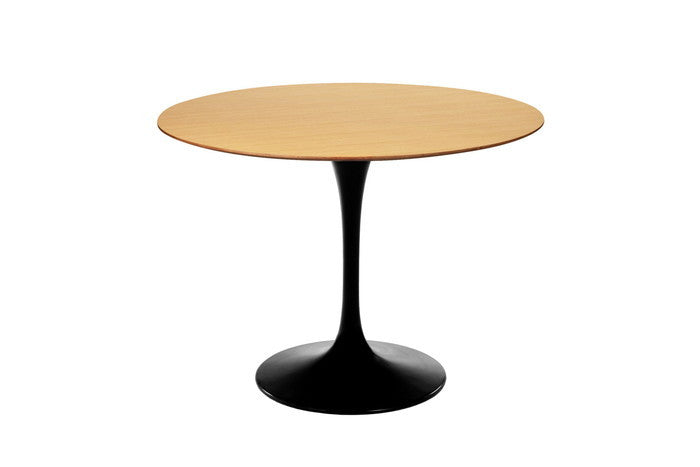 チューリップ ダイニング テーブル ウッド 直径100 ウォールナット オーク ブラック 直径100xH72 e-comfort デザイナーズ ジェネリック家具 リプロダクト  kwg-dt6130bの画像