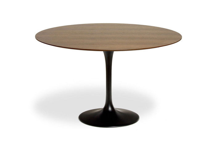 【即納】エーロ・サーリネン チューリップ ダイニング テーブル ウッド 直径120cm black 保証付 e-comfort デザイナーズ ジェネリック家具 リプロダクト  kwg-dt6131bの画像