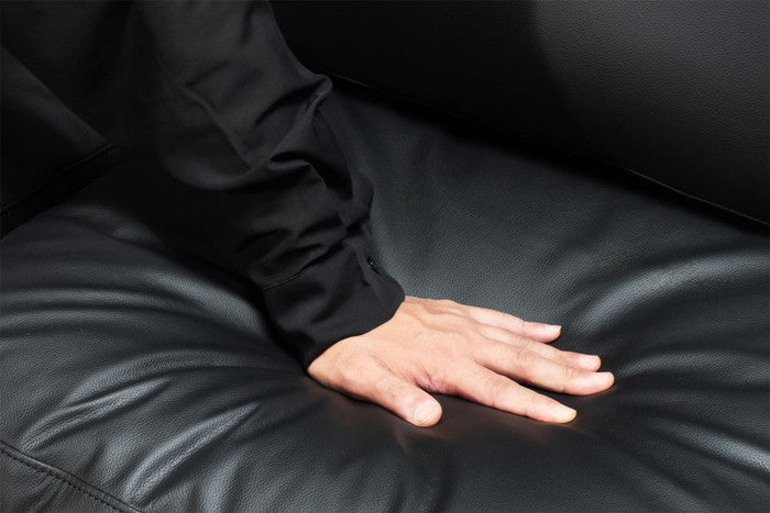 ダブルクッションソファ 3P 本革 レザー 脚部アッシュ ブラック ホワイト ブラウン ダークブラウン クリームホワイト レッド W220xD83xH85 sh46 AH65 e-comfort デザイナーズ ジェネリック家具 リプロダクト  kwg-sf7224c-ash-leの画像