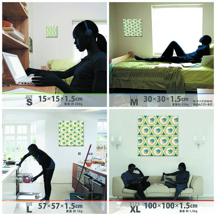 鳥 ANIMAL Mサイズ 30cm×30cm アートパネル ファブリックパネル アートボード 壁掛け 日本製 ラッピング付き 店舗 カフェ ラウンジ ロビー ホテル 法人 lib-azo-0005-mの画像