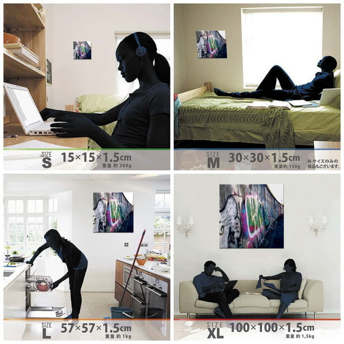 cruce co. クルーチェ・アンド・コー XLサイズ 100cm×100cm アートパネル ファブリックパネル アートボード 壁掛け 日本製 ラッピング付き 店舗 カフェ ラウンジ ロビー ホテル 法人 lib-cru-0034-xlの画像