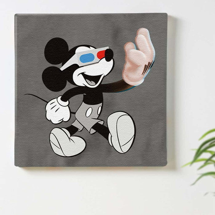 ミッキー ディズニー Mickey Mouse Mサイズ 30cm×30cm アートパネル ファブリックパネル アートボード インテリアパネル 壁掛け 日本製 ラッピング付き lib-dsn-0034-m