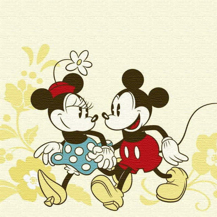 ミッキー ミニー ディズニー Mickey Mouse Mサイズ 30cm×30cm アートパネル ファブリックパネル アートボード 壁掛け 日本製 ラッピング付き 店舗 カフェ ラウンジ ロビー ホテル 法人 lib-dsn-0100-mの画像