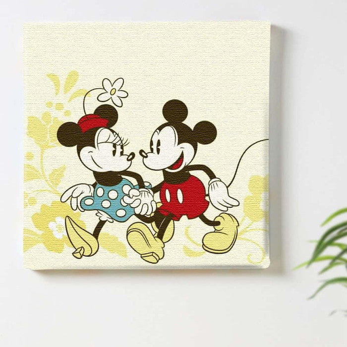 ミッキー ミニー ディズニー Mickey Mouse Mサイズ 30cm×30cm アートパネル ファブリックパネル アートボード 壁掛け 日本製 ラッピング付き 店舗 カフェ ラウンジ ロビー ホテル 法人 lib-dsn-0100-mの画像