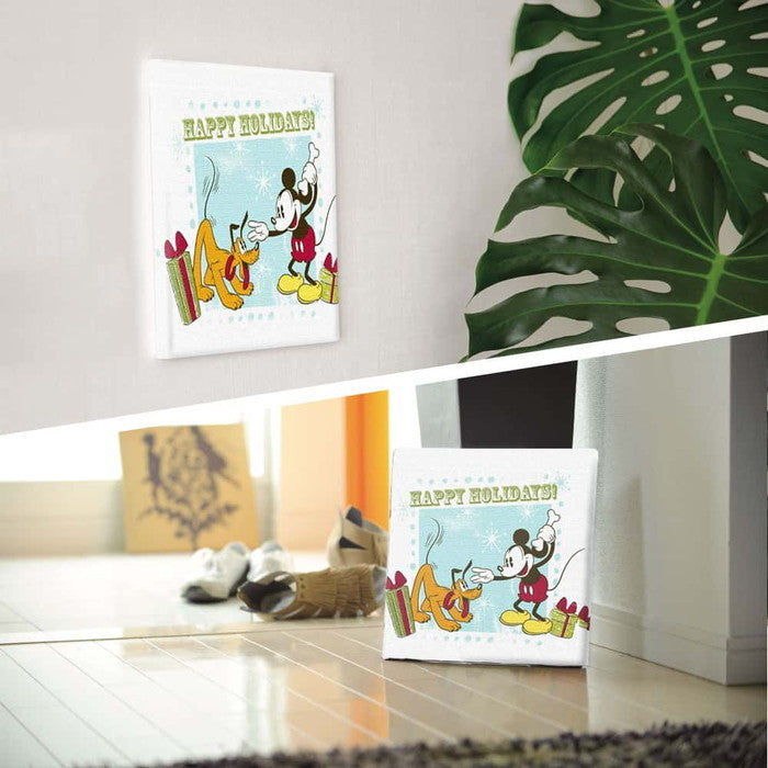 ミッキー プルート ディズニー Mickey Mouse Mサイズ 30cm×30cm アートパネル ファブリックパネル アートボード 壁掛け 日本製 ラッピング付き 店舗 カフェ ラウンジ ロビー ホテル 法人 lib-dsn-0115-mの画像