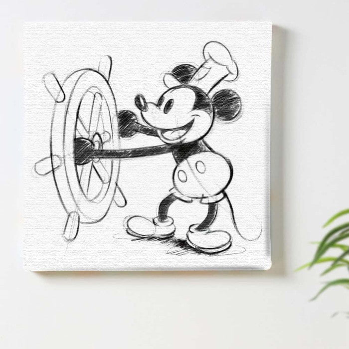 ミッキー ディズニー Mickey Mouse Mサイズ 30cm×30cm アートパネル ファブリックパネル アートボード インテリアパネル 壁掛け 日本製 ラッピング付き lib-dsn-0143-m