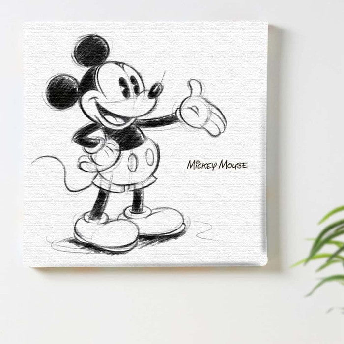 ミッキー ディズニー Mickey Mouse Mサイズ 30cm×30cm アートパネル ファブリックパネル アートボード インテリアパネル 壁掛け 日本製 ラッピング付き lib-dsn-0146-m