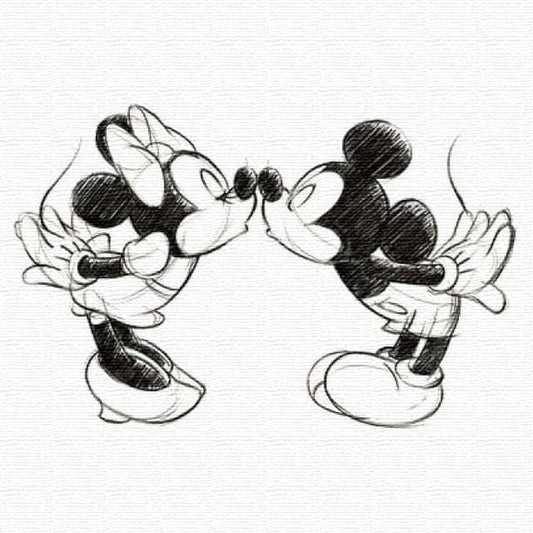 ミッキー ミニー ディズニー Mickey Mouse XLサイズ 100cm×100cm アートパネル ファブリックパネル アートボード インテリアパネル 壁掛け 日本製 ラッピング付き lib-dsn-0152-xl