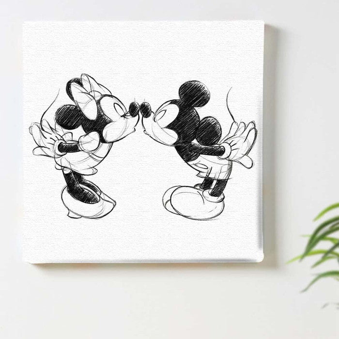 ミッキー ミニー ディズニー Mickey Mouse XLサイズ 100cm×100cm アートパネル ファブリックパネル アートボード 壁掛け 日本製 ラッピング付き 店舗 カフェ ラウンジ ロビー ホテル 法人 lib-dsn-0152-xlの画像