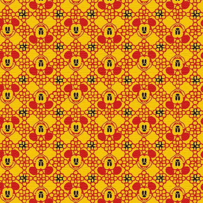 ミッキー 和柄 ディズニー Mickey Mouse Mサイズ 30cm×30cm アートパネル ファブリックパネル アートボード 壁掛け 日本製 ラッピング付き 店舗 カフェ ラウンジ ロビー ホテル 法人 lib-dsn-0176-or-mの画像