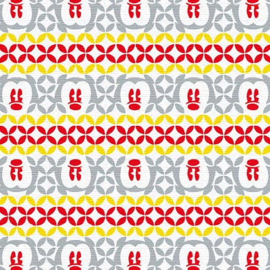 ミッキー和柄 ディズニー Mickey Mouse Mサイズ 30cm×30cm アートパネル ファブリックパネル アートボード 壁掛け 日本製 ラッピング付き 店舗 カフェ ラウンジ ロビー ホテル 法人 lib-dsn-0178-rd-mの画像