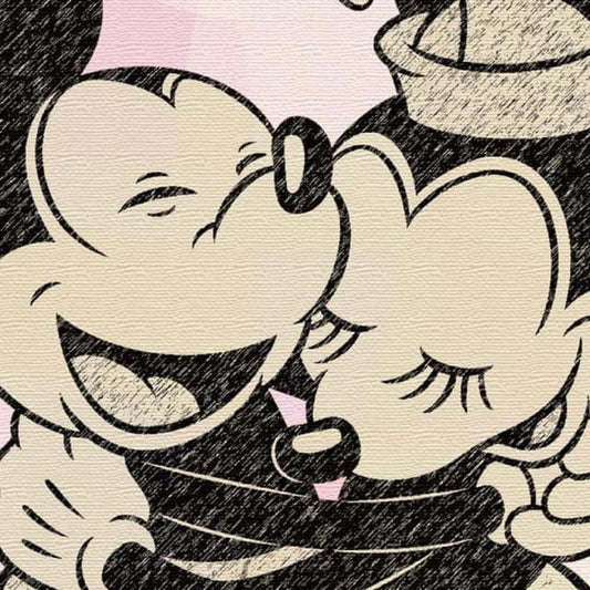 ミッキー ミニー ディズニー Mickey Mouse XLサイズ 100cm×100cm アートパネル ファブリックパネル アートボード インテリアパネル 壁掛け 日本製 ラッピング付き lib-dsn-0223-xl