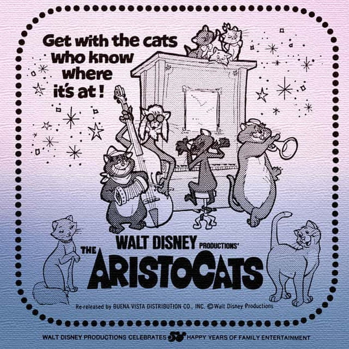 おしゃれキャット ディズニー おしゃれキャット Mサイズ 30cm×30cm アートパネル ファブリックパネル アートボード 壁掛け 日本製 ラッピング付き 店舗 カフェ ラウンジ ロビー ホテル 法人 lib-dsn-0246-mの画像