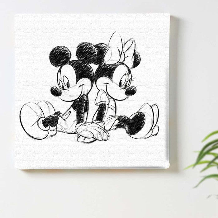 ミッキー ミニー ディズニー Mickey Mouse Mサイズ 30cm×30cm アートパネル ファブリックパネル アートボード インテリアパネル 壁掛け 日本製 ラッピング付き lib-dsn-0249-m