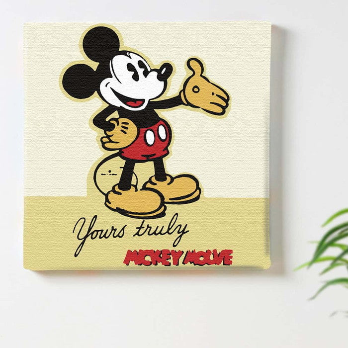 ミッキーマウス dsny-1710-16 Mサイズ 30cm×30cm ディズニー アートパネル ファブリックパネル アートボード 壁掛け 日本製 ラッピング付き 店舗 カフェ ラウンジ ロビー ホテル 法人 lib-dsny-1710-16-mの画像