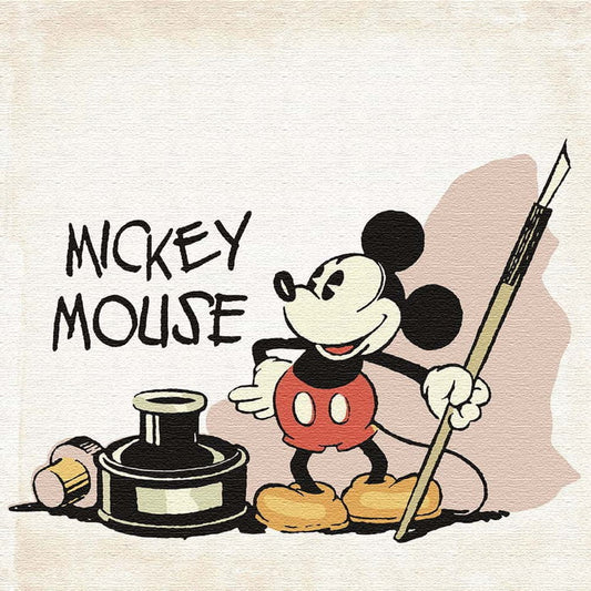 ミッキーマウス dsny-1710-17 Mサイズ 30cm×30cm ディズニー アートパネル ファブリックパネル アートボード 壁掛け 日本製 ラッピング付き 店舗 カフェ ラウンジ ロビー ホテル 法人 lib-dsny-1710-17-mの画像