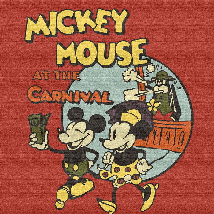 ミッキーマウス dsny-1710-19 Mサイズ 30cm×30cm ディズニー アートパネル ファブリックパネル アートボード 壁掛け 日本製 ラッピング付き 店舗 カフェ ラウンジ ロビー ホテル 法人 lib-dsny-1710-19-mの画像