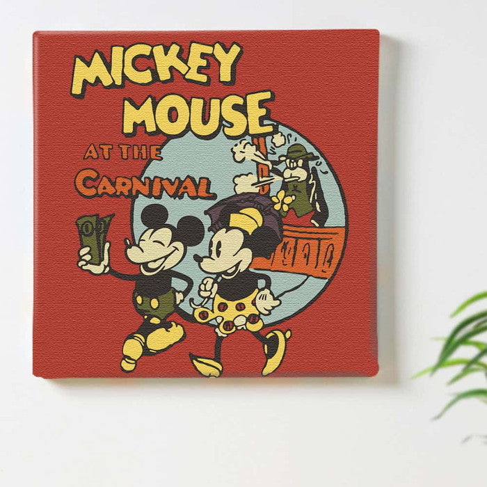 ミッキーマウス dsny-1710-19 Mサイズ 30cm×30cm ディズニー アートパネル ファブリックパネル アートボード 壁掛け 日本製 ラッピング付き 店舗 カフェ ラウンジ ロビー ホテル 法人 lib-dsny-1710-19-mの画像
