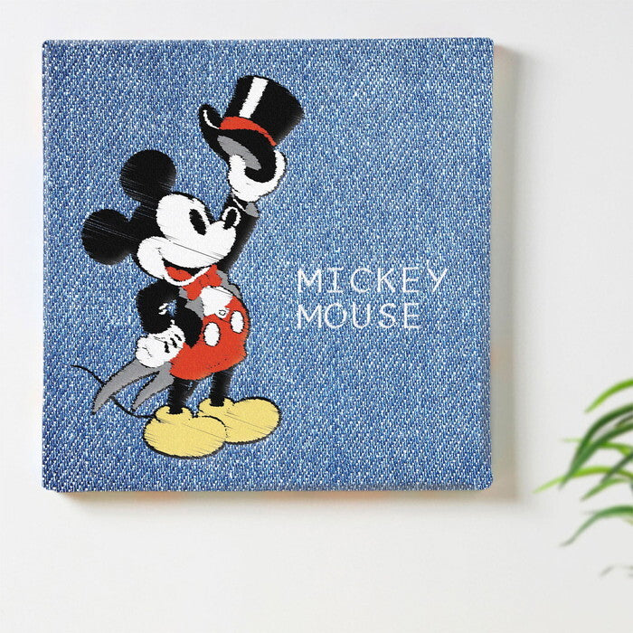 ミッキー ディズニー Mickey Mouse Mサイズ 30cm×30cm アートパネル ファブリックパネル アートボード 壁掛け 日本製 ラッピング付き 店舗 カフェ ラウンジ ロビー ホテル 法人  lib-dsny-2307-01の画像