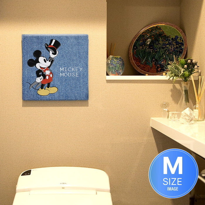 ミッキー ディズニー Mickey Mouse Mサイズ 30cm×30cm アートパネル ファブリックパネル アートボード 壁掛け 日本製 ラッピング付き 店舗 カフェ ラウンジ ロビー ホテル 法人  lib-dsny-2307-01の画像