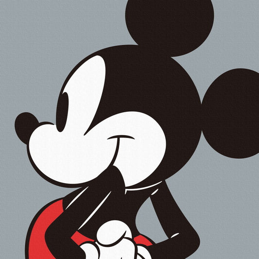 ミッキー ディズニー Mickey Mouse Mサイズ 30cm×30cm アートパネル ファブリックパネル アートボード 壁掛け 日本製 ラッピング付き 店舗 カフェ ラウンジ ロビー ホテル 法人  lib-dsny-2307-02の画像