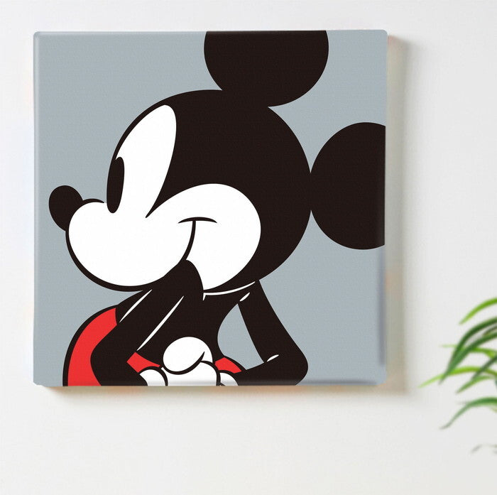 ミッキー ディズニー Mickey Mouse Mサイズ 30cm×30cm アートパネル ファブリックパネル アートボード 壁掛け 日本製 ラッピング付き 店舗 カフェ ラウンジ ロビー ホテル 法人  lib-dsny-2307-02の画像