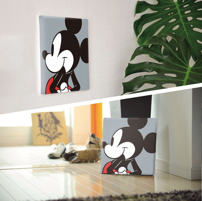 ミッキー ディズニー Mickey Mouse Mサイズ 30cm×30cm アートパネル ファブリックパネル アートボード 壁掛け 日本製 ラッピング付き 店舗 カフェ ラウンジ ロビー ホテル 法人  lib-dsny-2307-02の画像