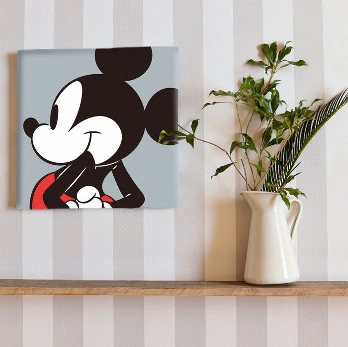 ミッキー ディズニー Mickey Mouse Mサイズ 30cm×30cm アートパネル ファブリックパネル アートボード 壁掛け 日本製 ラッピング付き 店舗 カフェ ラウンジ ロビー ホテル 法人  lib-dsny-2307-02の画像