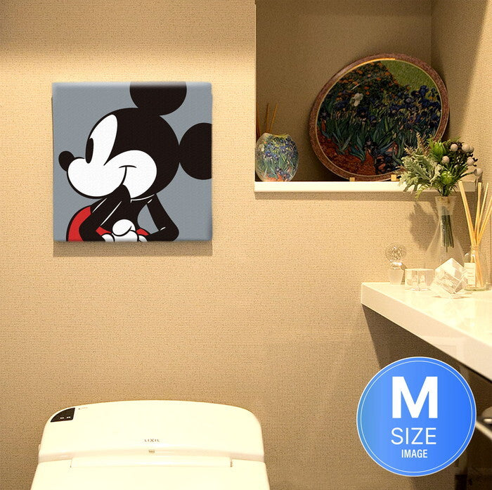 ミッキー ディズニー Mickey Mouse Mサイズ 30cm×30cm アートパネル ファブリックパネル アートボード 壁掛け 日本製 ラッピング付き 店舗 カフェ ラウンジ ロビー ホテル 法人  lib-dsny-2307-02の画像