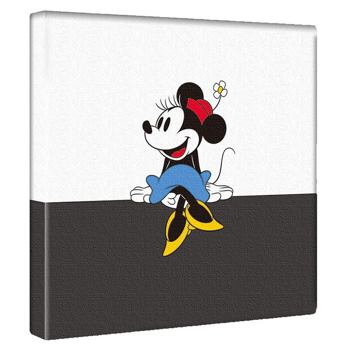 ミニー ディズニー Mickey Mouse Mサイズ 30cm×30cm アートパネル ファブリックパネル アートボード 壁掛け 日本製 ラッピング付き 店舗 カフェ ラウンジ ロビー ホテル 法人  lib-dsny-2307-03の画像