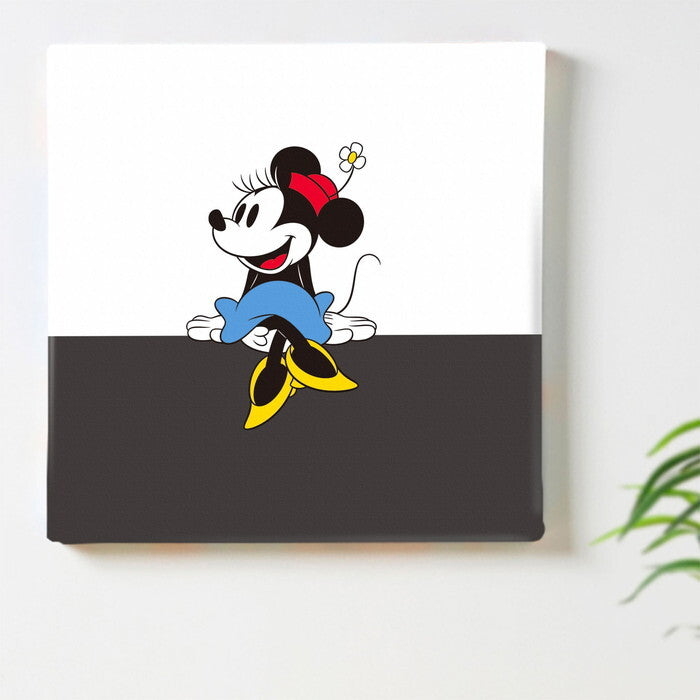 ミニー ディズニー Mickey Mouse Mサイズ 30cm×30cm アートパネル ファブリックパネル アートボード 壁掛け 日本製 ラッピング付き 店舗 カフェ ラウンジ ロビー ホテル 法人  lib-dsny-2307-03の画像