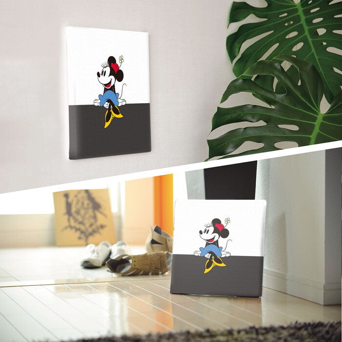 ミニー ディズニー Mickey Mouse Mサイズ 30cm×30cm アートパネル ファブリックパネル アートボード 壁掛け 日本製 ラッピング付き 店舗 カフェ ラウンジ ロビー ホテル 法人  lib-dsny-2307-03の画像