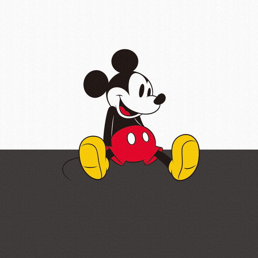 ミッキー ディズニー Mickey Mouse Mサイズ 30cm×30cm アートパネル ファブリックパネル アートボード 壁掛け 日本製 ラッピング付き 店舗 カフェ ラウンジ ロビー ホテル 法人  lib-dsny-2307-04の画像