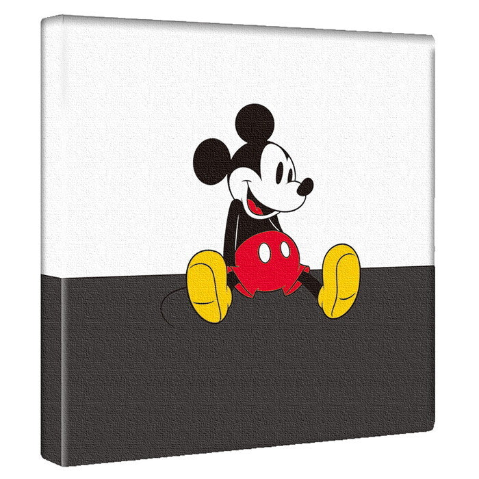 ミッキー ディズニー Mickey Mouse Mサイズ 30cm×30cm アートパネル ファブリックパネル アートボード 壁掛け 日本製 ラッピング付き 店舗 カフェ ラウンジ ロビー ホテル 法人  lib-dsny-2307-04の画像