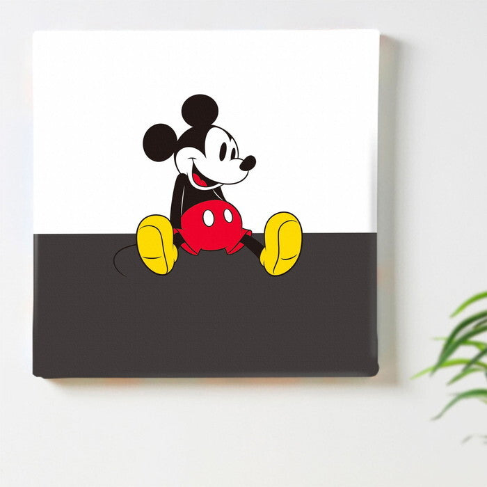 ミッキー ディズニー Mickey Mouse Mサイズ 30cm×30cm アートパネル ファブリックパネル アートボード 壁掛け 日本製 ラッピング付き 店舗 カフェ ラウンジ ロビー ホテル 法人  lib-dsny-2307-04の画像