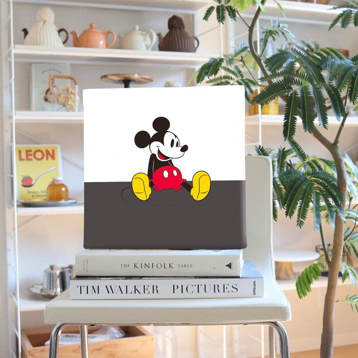 ミッキー ディズニー Mickey Mouse Mサイズ 30cm×30cm アートパネル ファブリックパネル アートボード 壁掛け 日本製 ラッピング付き 店舗 カフェ ラウンジ ロビー ホテル 法人  lib-dsny-2307-04の画像