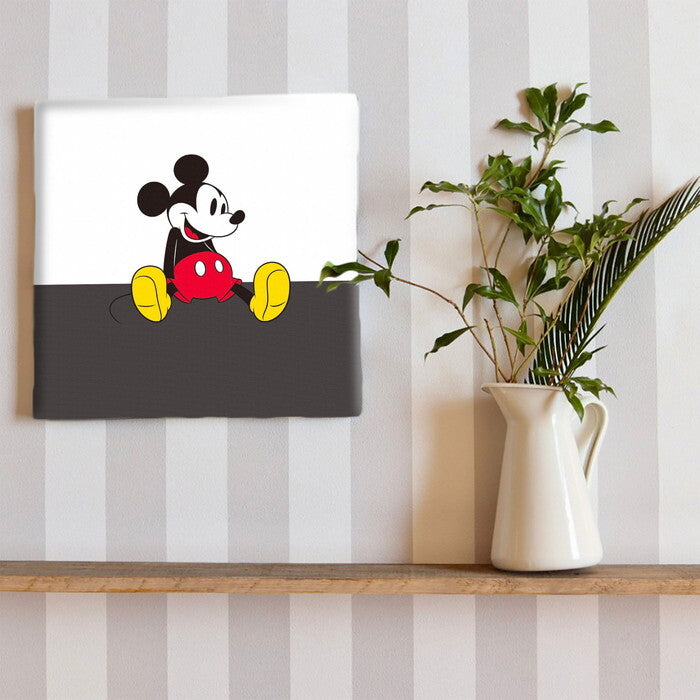 ミッキー ディズニー Mickey Mouse Mサイズ 30cm×30cm アートパネル ファブリックパネル アートボード 壁掛け 日本製 ラッピング付き 店舗 カフェ ラウンジ ロビー ホテル 法人  lib-dsny-2307-04の画像