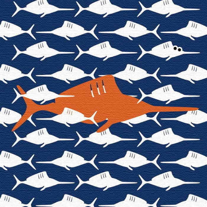 カジキマグロ ポップアート I AM DESIGN XLサイズ 100cm×100cm アートパネル ファブリックパネル アートボード 壁掛け 日本製 ラッピング付き 店舗 カフェ ラウンジ ロビー ホテル 法人 lib-gto-0005-xlの画像