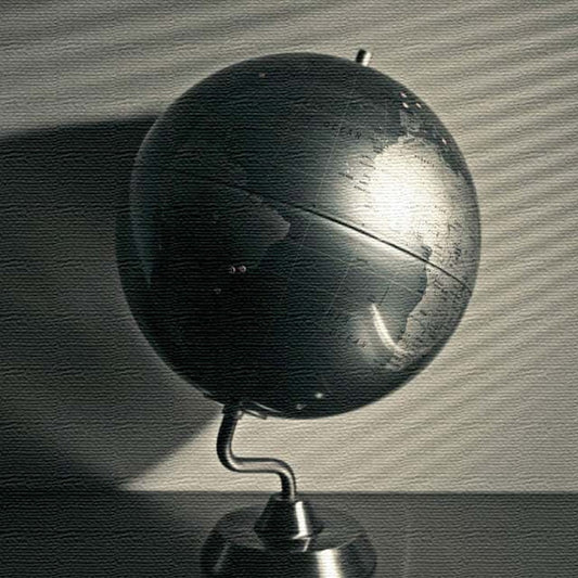 秦義之 地球儀 Yoshiyuki Hata Mサイズ 30cm×30cm アートパネル ファブリックパネル アートボード 壁掛け 日本製 ラッピング付き 店舗 カフェ ラウンジ ロビー ホテル 法人 lib-hat-0008-mの画像