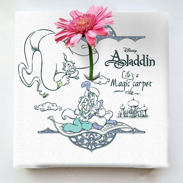 アラジン IKEBANA 一輪挿し アートパネル ディズニープリンセス ジャスミン ラッピング付き 店舗 カフェ ラウンジ ロビー ホテル 法人 lib-ike-dsny-2106-42の画像