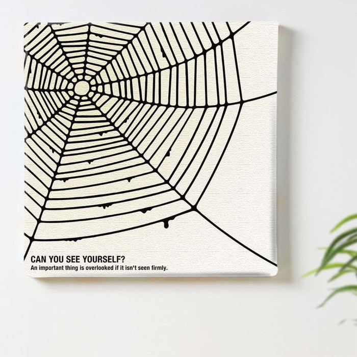 蜘蛛の巣 broth Lサイズ 57cm×57cm アートパネル ファブリックパネル アートボード 壁掛け 日本製 ラッピング付き 店舗 カフェ ラウンジ ロビー ホテル 法人 lib-kid-0003-lの画像