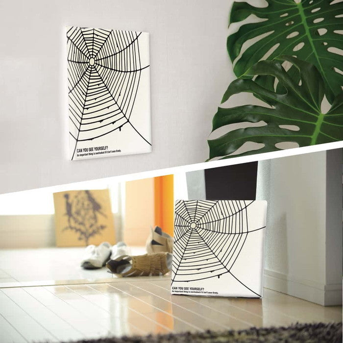 蜘蛛の巣 broth XLサイズ 100cm×100cm アートパネル ファブリックパネル アートボード 壁掛け 日本製 ラッピング付き 店舗 カフェ ラウンジ ロビー ホテル 法人 lib-kid-0003-xlの画像