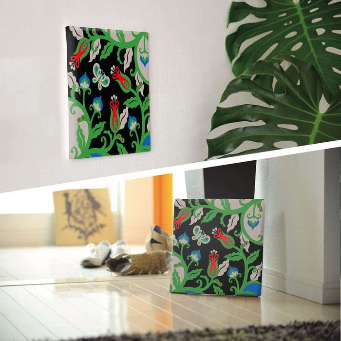 Kinpro design 北欧 Lサイズ 57cm×57cm アートパネル ファブリックパネル アートボード 壁掛け 日本製 ラッピング付き 店舗 カフェ ラウンジ ロビー ホテル 法人 lib-kpr-0030-blk-lの画像