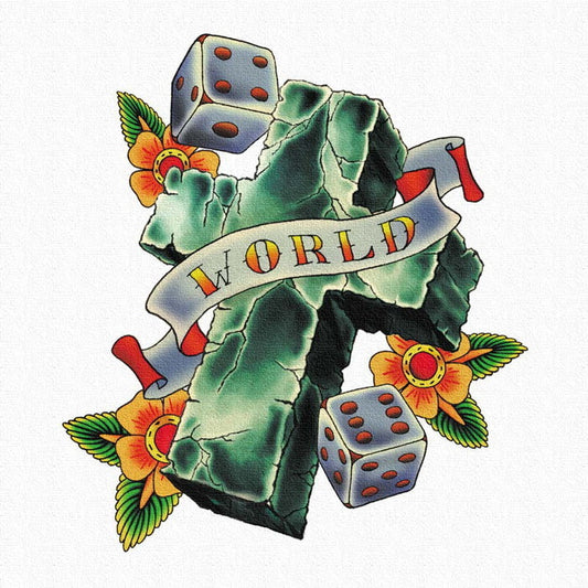 オイルショックデザインズ ol-8381-cruz-y-dados Mサイズ 30cm×30cm アートパネル ファブリックパネル アートボード 壁掛け 日本製 ラッピング付き 店舗 カフェ ラウンジ ロビー ホテル 法人 lib-ol-8381-cruz-y-dados-mの画像