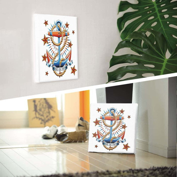 オイルショックデザインズ ol-8383-sink-or-swim Sサイズ 15cm×15cm アートパネル ファブリックパネル アートボード 壁掛け 日本製 ラッピング付き 店舗 カフェ ラウンジ ロビー ホテル 法人 lib-ol-8383-sink-or-swim-sの画像