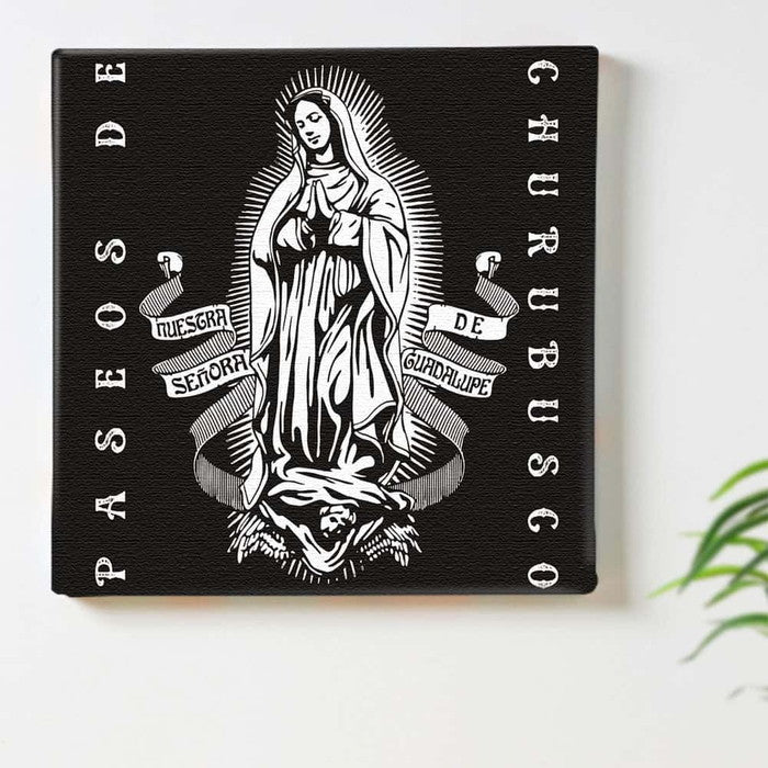 オイルショックデザインズ ol-8385-estatua-de-maria Lサイズ 57cm×57cm アートパネル ファブリックパネル アートボード 壁掛け 日本製 ラッピング付き 店舗 カフェ ラウンジ ロビー ホテル 法人 lib-ol-8385-estatua-de-maria-lの画像