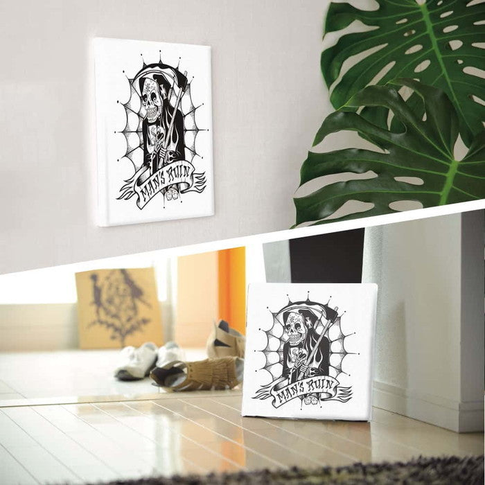 オイルショックデザインズ ol-8387-mans-ruin Sサイズ 15cm×15cm アートパネル ファブリックパネル アートボード 壁掛け 日本製 ラッピング付き 店舗 カフェ ラウンジ ロビー ホテル 法人 lib-ol-8387-mans-ruin-sの画像