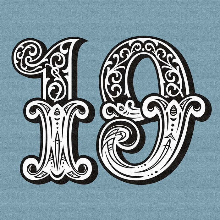 オイルショックデザインズ ol-8394-nunber-19 Mサイズ 30cm×30cm アートパネル ファブリックパネル アートボード 壁掛け 日本製 ラッピング付き 店舗 カフェ ラウンジ ロビー ホテル 法人 lib-ol-8394-nunber-19-mの画像